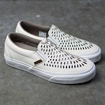 Image result for Men's White Leather Slip-On Sneakers