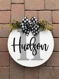 Image result for Initial and Name Girl Door Hanger