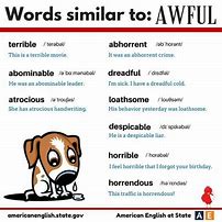 Image result for Horrible Synonym