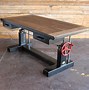 Image result for Glass Top Sit-Stand Desk