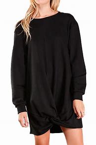 Image result for Women's Black Sweatshirt Dress