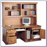 Image result for Oak Computer Desk with Hutch