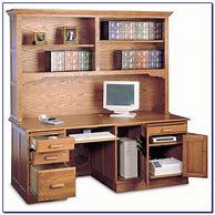Image result for Solid Wood Computer Desk with Hutch