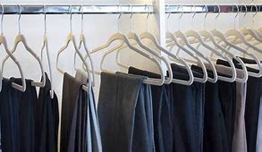Image result for How to Hang Dress Pants On a Hanger