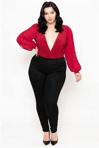 Image result for Plus Size Plunging Tops