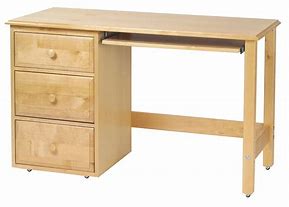 Image result for Student Desk with Drawers Natural Wood Color