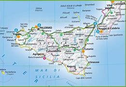 Image result for Map of Sicily Italy with Towns