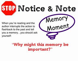 Image result for Notice and Note Memory Moment Text