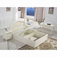 Queen Wooden Bed Frame w Gas Lift Storage in White Buy Double Bed Frame 102467