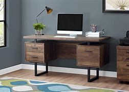 Image result for Modern Wood and Metal Office Desk