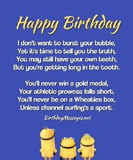 Image result for Cute Birthday Poems Funny