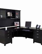 Image result for Black Corner Desk with Hutch