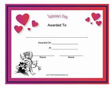 Image result for Valentine King and Queen Certificates
