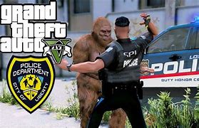 Image result for police officers and Bigfoots
