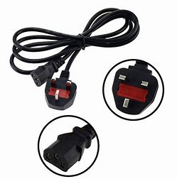 Image result for UK BS1363 3-pin plug to C13 Power Cord - 20 Meters