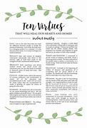 Image result for Ten Virtues LDS