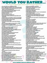 Image result for Would You Rather Questions List