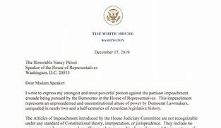 Image result for Trump's Letter to Pelosi Today