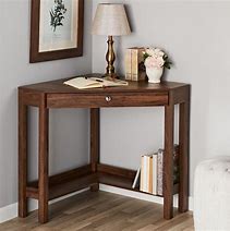 Image result for wood writing desk with shelves