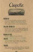 Image result for Chipotle Mexican Grill Menu