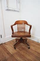 Image result for Wooden Bankers Desk Chair