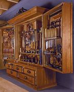 Image result for Wooden Tool Cabinet