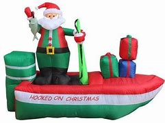 Image result for Christmas Inflatable Santa Fishing