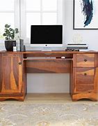 Image result for Solid Wood Computer Desk Trevi