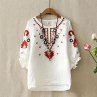 Image result for Embroidered Cotton Women's Shirts