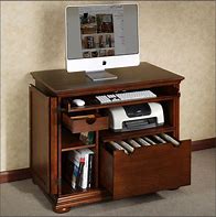 Image result for Narrow Computer Desk with Shelves