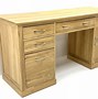Image result for Solid Oak Desk with Drawers