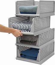 Image result for Clothes Hanger Storage Containers