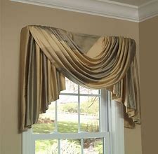 Image result for Brown Swag Curtain Long