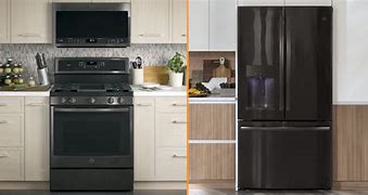 Image result for Black Stainless Steel Appliances GE