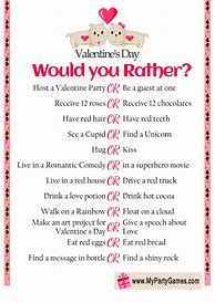 Image result for Would You Rather Game Printable