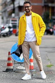 Image result for Yellow Outfits Men