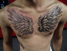 Image result for Angel Chest Tattoo