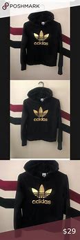 Image result for Black and Gold Adidas Hoodie Women