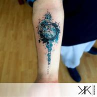 Image result for Abstract Clock Tattoo
