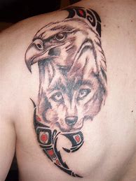 Image result for Eagle Wolf Tattoo Designs