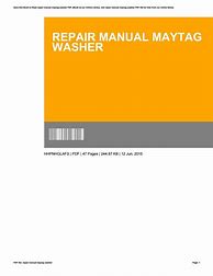Image result for Maytag Washing Machine Repair Manual