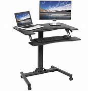 Image result for Adjustable Height Desk On Wheels