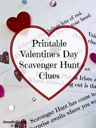 Image result for Valentine's Scavenger Hunt Riddles