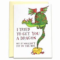 Image result for Dragon Pun Greeting Card