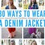 Image result for Women Wearing Denim Jacket