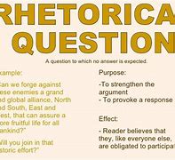 Image result for Rhetorical Question Example Literature