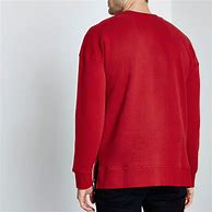 Image result for Red Sweatshirt Long Sleeves Crew Neck