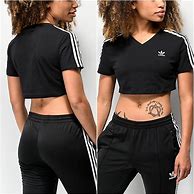 Image result for Striped Adidas Crop Top