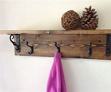 Image result for DIY Wall Coat Rack with Shelf