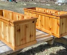Image result for rustic wooden planters boxes